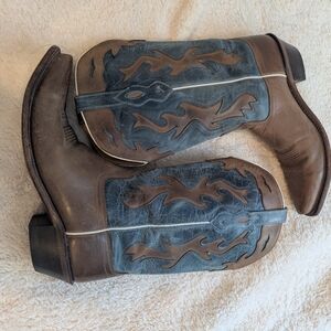 Teal And Brown Cowboy Boots